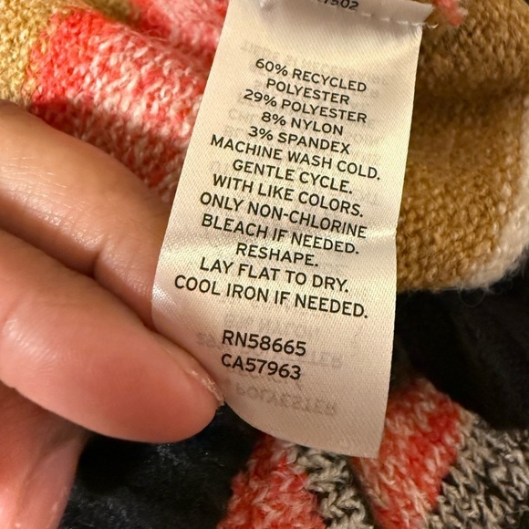 Nordstrom BP Women’s Cropped Cardigan Button Front Bright Patterned Meryl Stripe - Picture 5 of 6